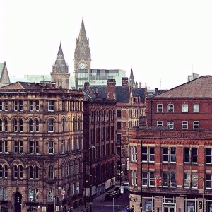Manchester Town Hall from the NCP rooftop carpark